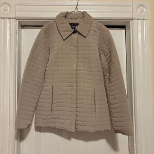 Geoffrey Beene Sport tan quilted fleece lined jacket